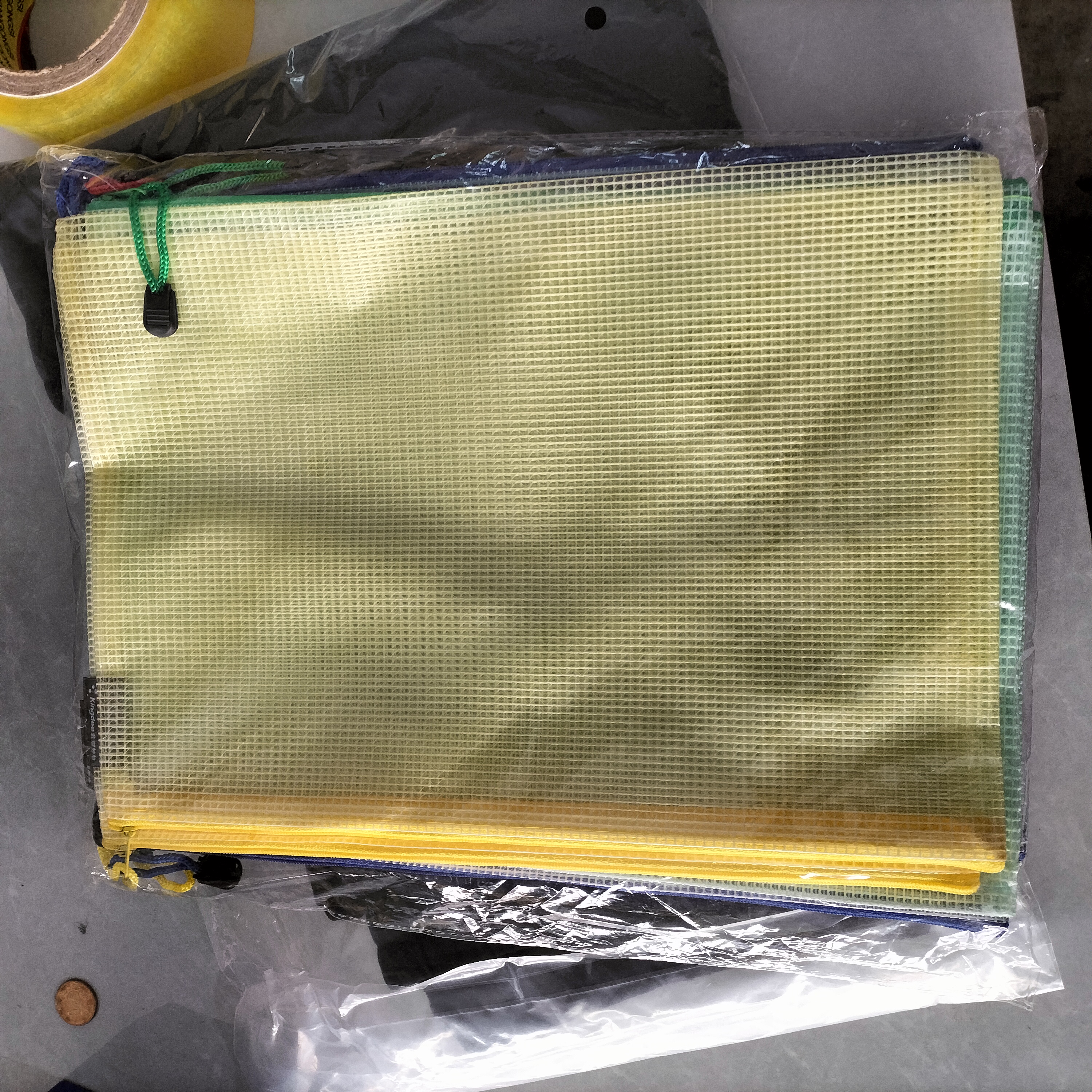 金蝶A4网格拉链袋 加厚透明拉链文件袋手提A5文件票据资料保护袋防水试卷收纳小学生文件袋 【特厚防水10个装】A4拉链文件袋W1001混色 实拍图
