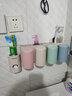 ecoco意可可（ecoco） 吸盘牙刷架套装卫生间置物架吸壁式浴室牙刷杯漱口杯 小麦温馨四杯+挤牙膏器 实拍图