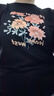 真维斯（Jeanswest）长袖t恤女春夏纯棉正肩百搭长绒棉舒适亲肤圆领上衣女黑色L 实拍图