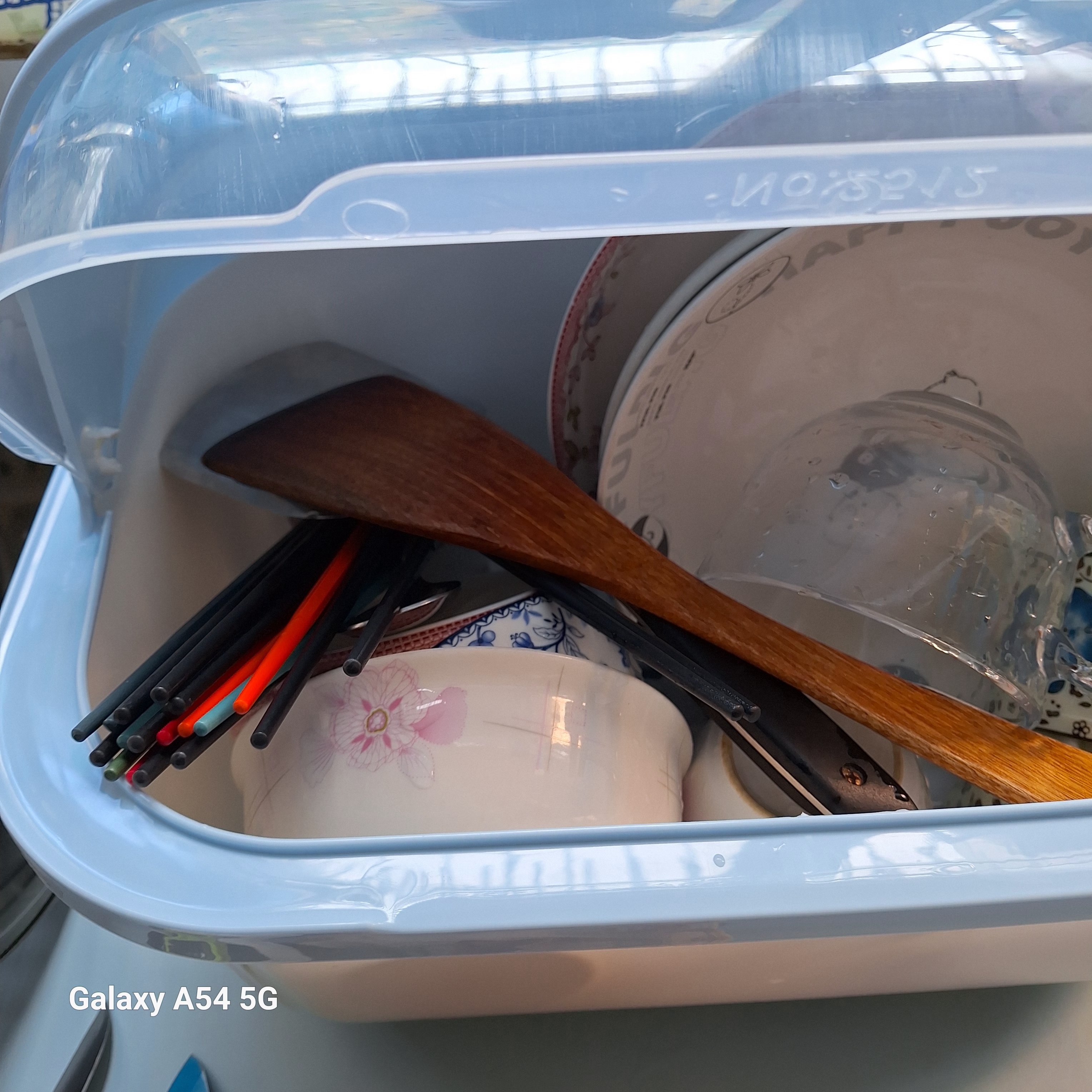 碗柜餐具碗筷置物盒沥水碗架碗碟架碗盘架放碗筷置物架 冰川蓝 中号【适合3至5人】 实拍图