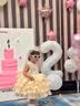 G.duck小黄鸭女童连衣裙夏季2026新款儿童裙子女宝宝生日抓周岁礼公主裙 香槟色 90 cm 实拍图