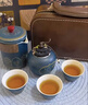 津盼旅行茶具套装家用户外便携功夫茶具陶瓷泡茶壶快客杯商务伴手礼物 旅行茶具【蓝色】一壶三杯一罐 实拍图