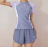 李宁（LI-NING）泳衣女士分体式两件套游泳衣温泉显瘦游泳装备 0922 紫色 XL 实拍图