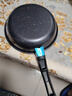 【亏本清仓】韩式麦饭石色不粘锅平底锅铁锅电磁炉不带盖 黑色小煎锅 16cm 实拍图