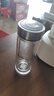 希诺抗菌玻璃杯双层防烫办公车载水杯男高档泡茶杯子XN-9303 360mL 实拍图