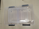 禧天龙塑料衣物收纳箱玩具整理箱车载储物箱55L 透明 1个装 带轮 实拍图