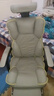 科幻猩电竞椅电脑游戏椅舒服久坐家用椅子办公椅可躺可升降椅座椅躺椅 超纤皮-灰色+头枕+脚踏+海绵坐垫-钢制脚 滑轨扶手 实拍图