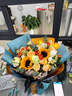 艾斯维娜鲜花速递向日葵混搭花束生日礼物全国同城配送 向日葵香槟韩式花束 实拍图
