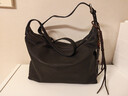 裘真【明星推荐】经典hobo包植鞣牛皮腋下通勤休闲饺子女包 黑色-大号（羊皮） 小包/大包 实拍图