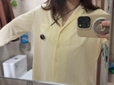 ubras云棉草本经典开襟夏季薄款家居服女士情侣睡衣套装奶油布丁M 实拍图