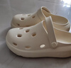 朴西奶酪踩屎感洞洞鞋女厚底凉鞋沙滩包头拖鞋外穿情侣 象牙白 39-40 实拍图