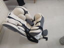 Heekin德国 儿童安全座椅汽车用0-4-12岁婴儿宝宝360度旋转ISOFIX硬接口 尊享灰(遮阳棚+上拉带+侧保护) 实拍图