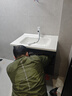 浪鲸（SSWW）浴室柜陶瓷一体盆洗手盆柜组合一体盆洗脸盆柜组合一体盆洗手台 深空灰|美妆镜柜70cm 实拍图