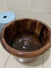川柏香实木泡脚桶木桶洗脚盆木桶家用足浴桶泡脚木质香柏木碳化木制脚盆 26cm 【碳化无盖】+艾30 实拍图