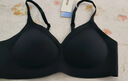 ubras【虞书欣同款】夹心软支撑小胸聚拢光面无痕内衣女无钢圈文胸罩 黑色 S  70A/70B 实拍图