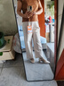 断码清仓品牌鞋真皮2025新款包头凉鞋女一字扣方头粗跟中跟配裙子 米白色跟高4厘米 35 (225mm) 实拍图