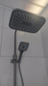 安华卫浴淋浴花洒全套黄铜主体增压钢琴键枪灰色圆管套装N4S9048GGW 实拍图