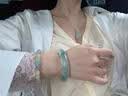 珒珏 翡翠手镯 女士玉手镯冰糯种飘花处理平安镯送妈妈老婆节日礼物 内径58-59mm(赠送精美礼品+高档礼盒) 实拍图