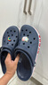 CROCS卡骆驰贝雅卡骆班洞洞鞋轻便耐磨拖鞋一脚蹬休闲鞋|205089 深蓝/辣椒红-4CC 46 /47(300mm) 实拍图