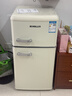 德姆勒（DEMULLER）118升复古冰箱小型大容量家用租房宿舍电冰箱 化妆品网红高颜值双门冰箱冷藏冷冻节能静音 118升【芝士白】上冷冻下冷藏 实拍图