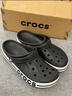 卡骆驰（CROCS）贝雅卡骆班洞洞鞋轻便耐磨一脚蹬休闲鞋女鞋时尚沙滩鞋|205089 黑色/白色-066 43 (270mm) 实拍图