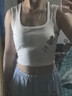 莫代尔白色u型美背自带胸垫背心女夏季内搭无袖t恤外穿辣妹短款上衣 实拍图