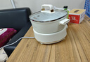 美的（Midea）电煮锅 宿舍小电锅 电蒸锅 多功能家用宿舍泡面小火锅 蒸煮一体电热锅2.6L多功能锅XZE2066 配蒸笼 实拍图