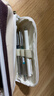 三年二班双层方砖笔袋多功能大容量女孩初高中学生可折叠简约ins高颜值文具铅笔袋文具盒笔盒 山帆绿 实拍图