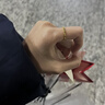 中国珠宝碎碎冰黄金戒指新款素圈指环足金戒指生日情人节礼物送女友老婆 碎碎冰黄金戒指约0.6g 【10号】 晒单实拍图