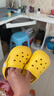 牧童儿童拖鞋夏男宝宝洞洞鞋软底女童卡通洗澡婴幼儿家居鞋奶狮黄140 实拍图