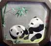 大熊猫锦绣织造府蜀绣双面熊猫刺绣摆件中国特色礼物送老外出国礼品成都伴手礼纪念 节节高熊猫手工双面蜀绣（jd发货） 实拍图