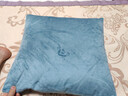 京东京造棉花糖抱枕 超柔棉棉绒沙发床头客厅办公室腰靠枕垫 蓝色45x45cm 实拍图