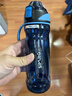 施密特（simita）运动水杯大容量夏季tritan塑料杯男女士健身水壶学生水杯 迈阿密蓝650ml 实拍图