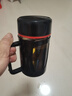 新款玻璃杯商务防爆把手大容量手柄办公室泡茶水杯防摔男女杯子 活动商务黑【两款随机发】 500ml 实拍图