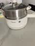 美的（Midea）电煮锅 小电锅 不锈钢0涂层电热锅 宿舍小锅多功能锅 1.6L学生寝室一体泡面小火锅XZC2017G 配蒸笼 实拍图