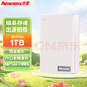 纽曼（Newsmy）1TB 移动硬盘机械 双盘备份 清风Plus系列 USB3.0 2.5英寸 清新白 海量存储 手机连接 格纹设计 实拍图