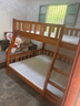 临稚胡桃木 儿童上下床实木高低床双层床上下铺床两层木床子母床 爬梯款 上铺宽1.6米下铺宽1.8米 实拍图