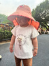 Kocotreekk树儿童防晒帽防紫外线宝宝遮阳帽夏季男童女童太阳帽沙滩大帽檐 实拍图
