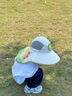Kocotree儿童防晒帽夏季宝宝男童女童大帽檐太阳帽防紫外线沙滩遮阳帽 奇异果恐龙 M码：建议头围51-52cm，2-5岁 实拍图