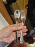onlycook食品级316L不锈钢叉子勺子餐具儿童喂饭调羹汤勺宝宝辅食勺熊猫叉 实拍图