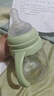 小土豆（potato）吸管奶瓶婴儿玻璃宽口径带手柄重力球配L号4个月以上 240ml艾草绿 实拍图
