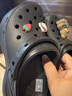 卡骆驰（CROCS）檀健次同款复古小鲸鱼洞洞鞋时尚厚底洞洞鞋花园鞋206302 黑色-001(含智必星) 35 (220mm) 实拍图