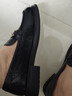 百丽马衔扣乐福鞋女26春夏通勤平跟单鞋小皮鞋Z3B1DAA6 黑色-抓皱 36 实拍图