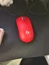 罗技（G）gpw2二代金刚版无线游戏鼠标无线电竞鼠标狗屁王2代二代轻量化61g机械充电键盘鼠标套装送男女生 GPW2代金刚版红+粉色防滑贴 实拍图