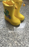 牧萌儿童雨鞋男童女童防水立体宝宝防滑耐磨卡通雨靴 黄色挖掘机 18码 实拍图