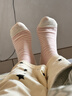 莫代尔无骨春夏袜子女棉质弹力条纹松口月子袜清爽亲肤舒适透气堆堆袜 实拍图