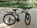 凤凰官方旗舰店折叠山地车自行车变速软尾越野骑行男士女式青少年单车 灰金辐条/折叠双减震/机械双碟刹 27.5英寸【适合170-195cm】 27速(45%客户选择) 实拍图