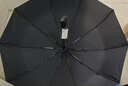 天堂伞 全自动雨伞三折 10骨加固一键开收易甩干简约晴雨伞 乌木黑 实拍图
