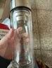 富光玻璃杯双层 带茶隔大容量隔热茶杯高档商务泡茶车载水杯透明杯子 实拍图