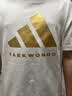 阿迪达斯（adidas）2025新款短袖儿童T恤夏季户外运动休闲百搭短袖 白+金 152 实拍图
